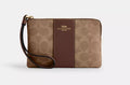 Corner Zip Wristlet Gold/Tan/Brown