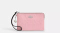 Corner Zip Wristlet pink