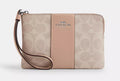 Corner Zip Wristlet silver taupe