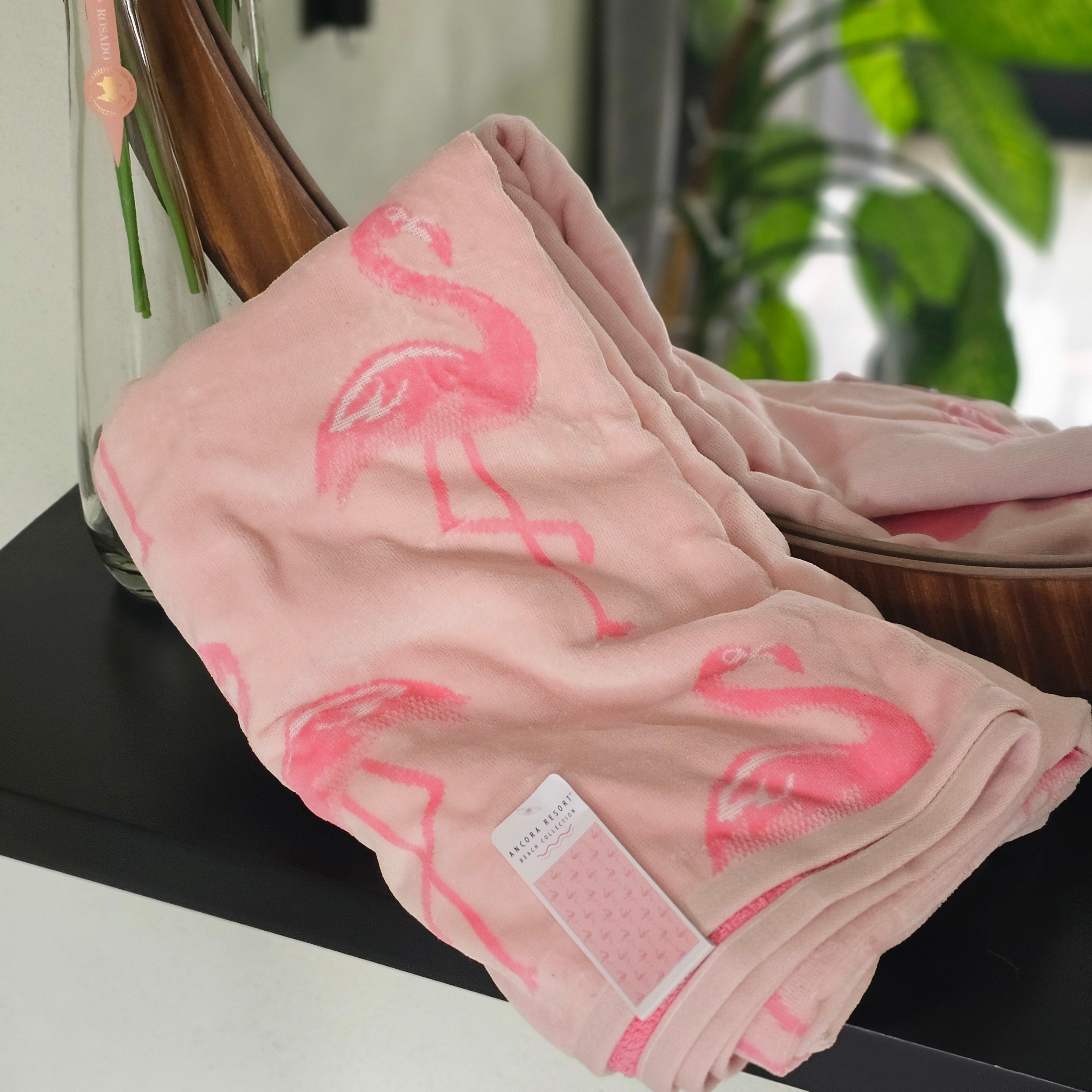 Toalla grande flamingos