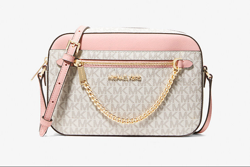 Jet Set Large rosa monogram cadena