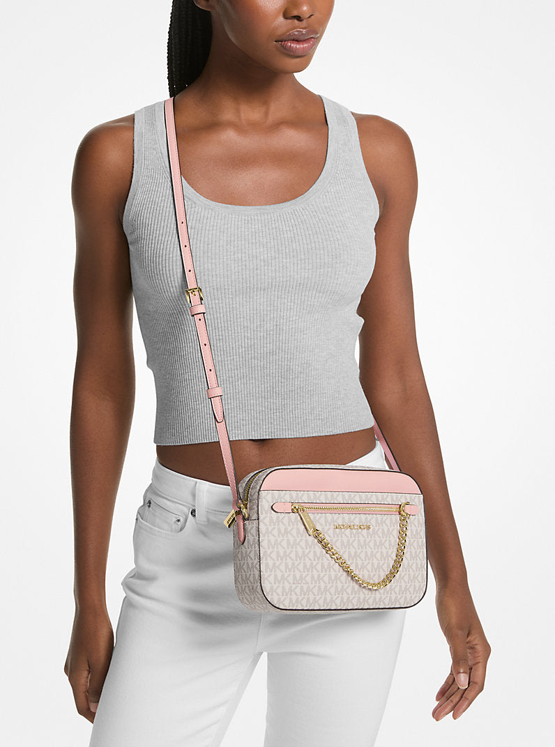 Jet Set Large rosa monogram cadena