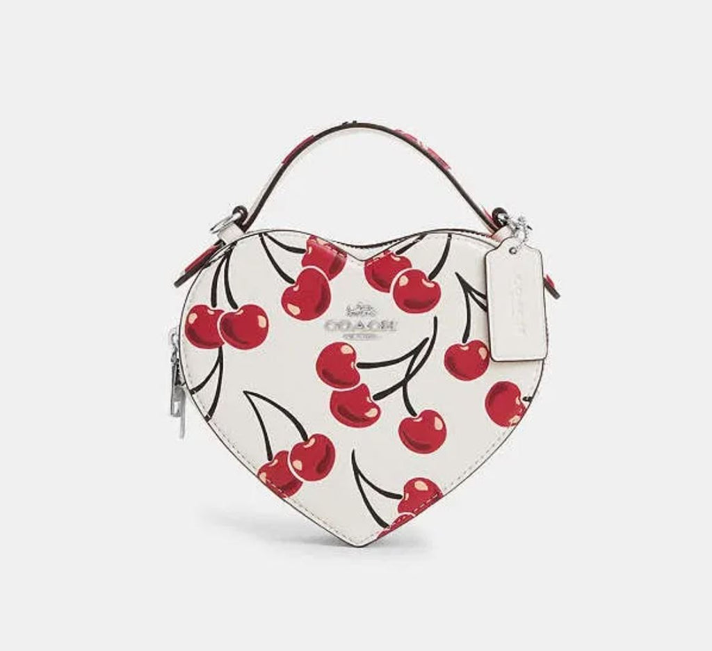 Crossbody coach heart cherry