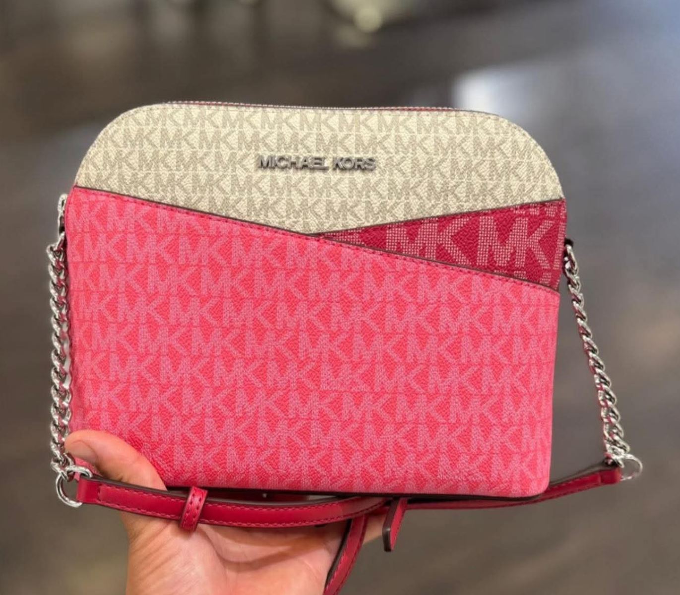 Bolso cruzado Jet Set Travel triple rosa