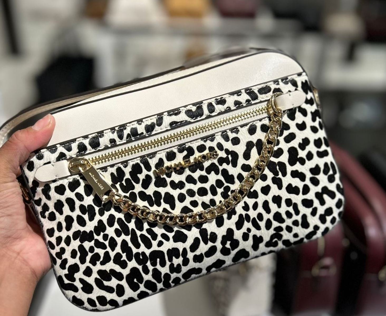 Jet Set Large animal print cadena