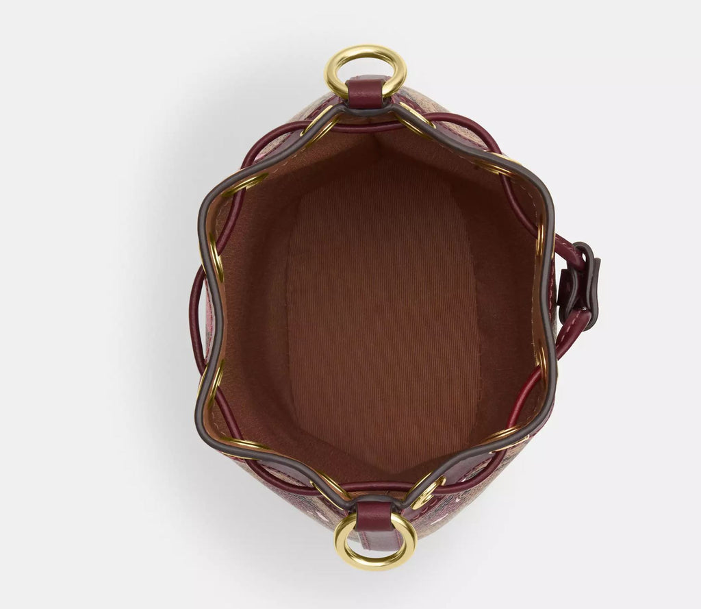 Mini bucket lona cherry