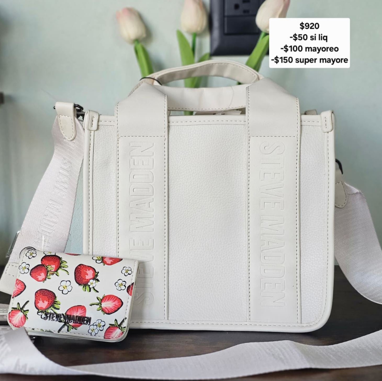 Tote bag beige tam M steve madden