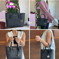 Bolso tote Jet Set Travel negro monogram