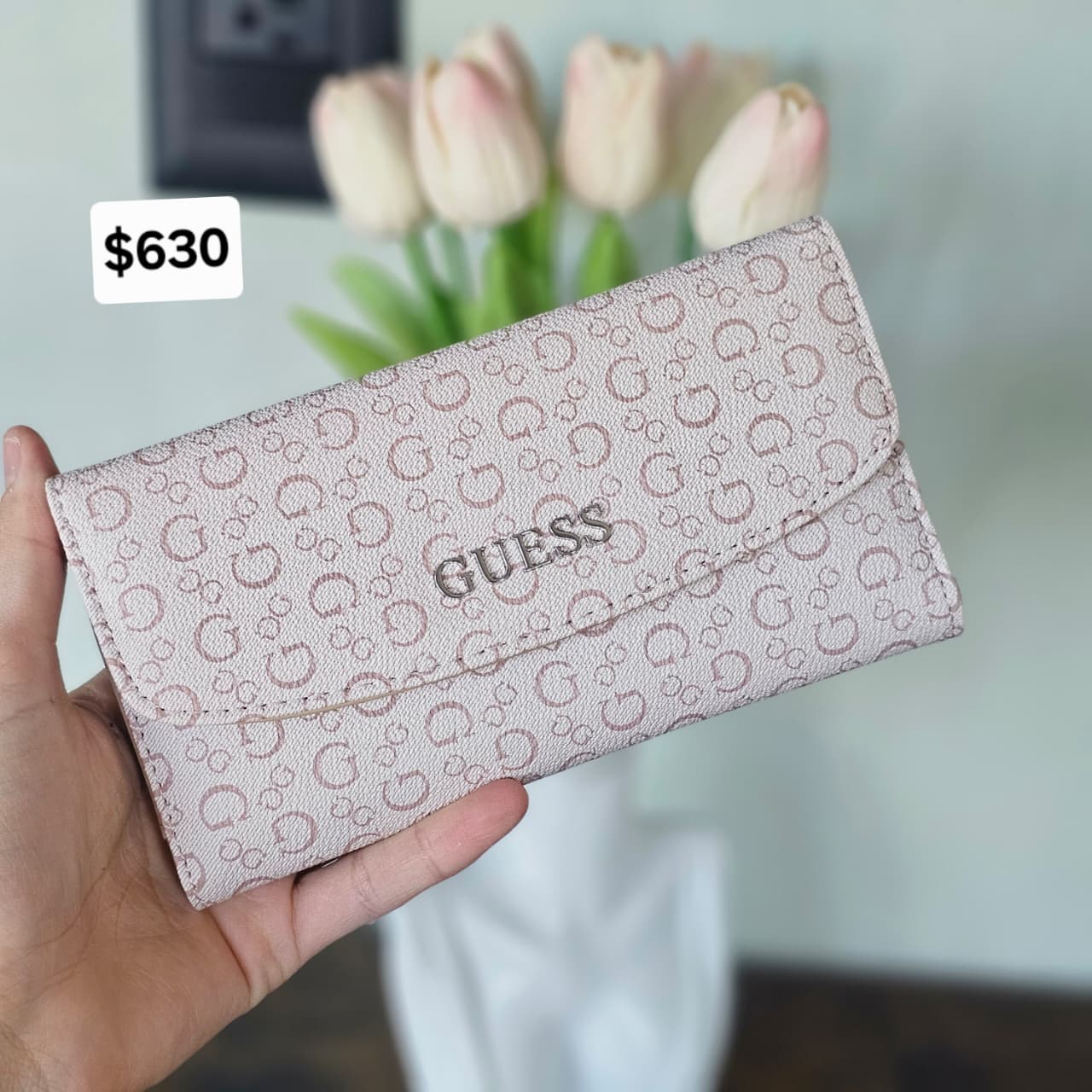 cartera guess rosa 1