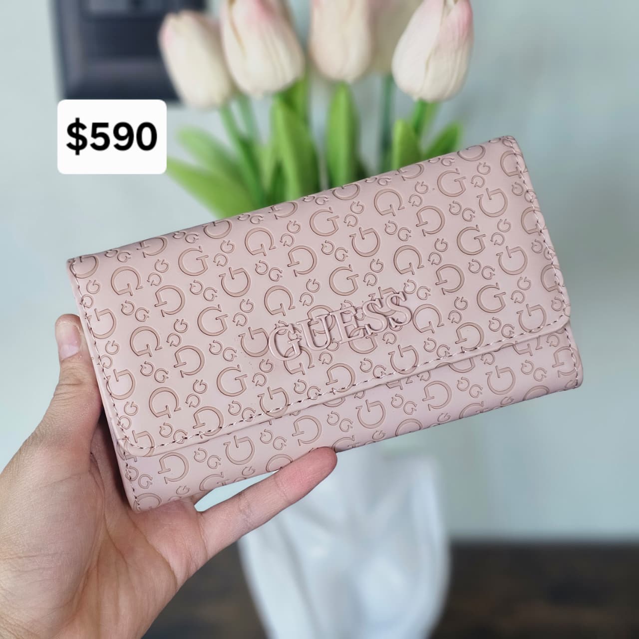 cartera guess rosa 2