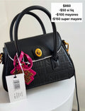 Crossbody negra monogram