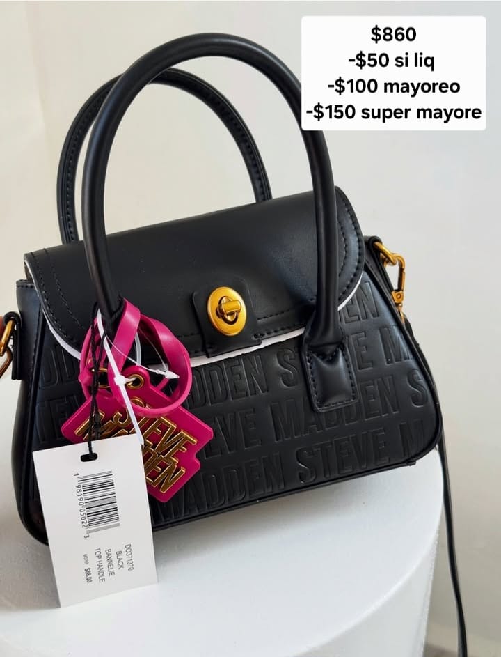Crossbody negra monogram