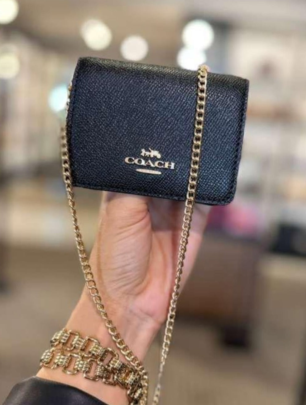 Mini wallet coach negra
