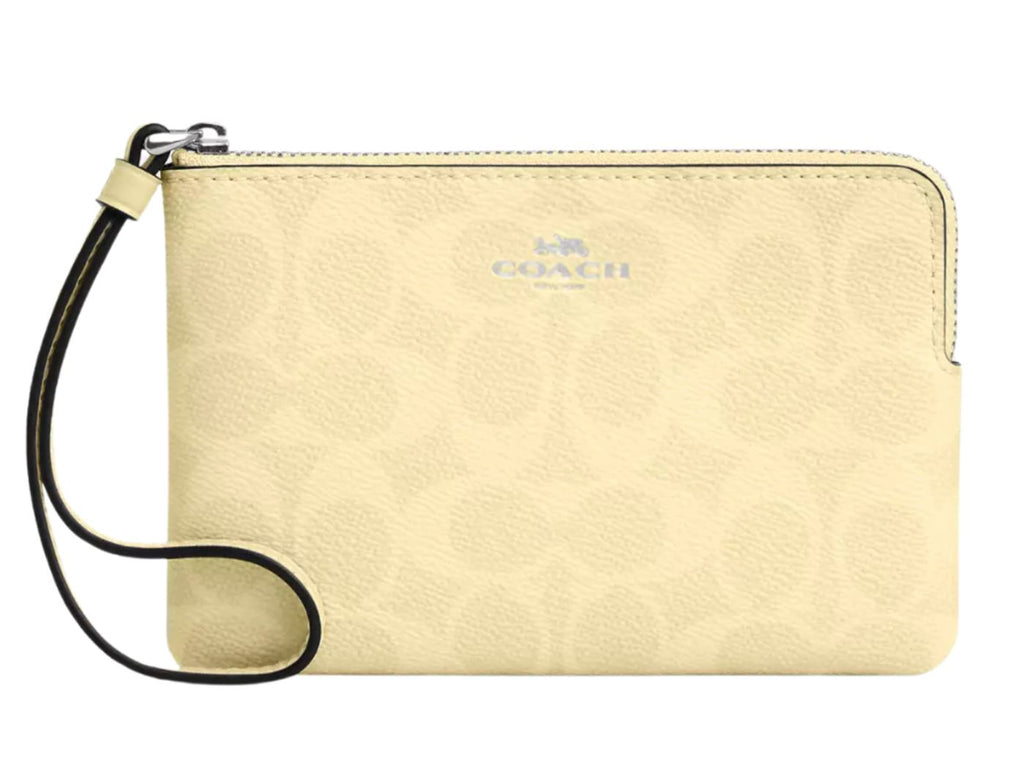 Corner Zip Wristlet canvas monogram