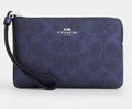 Corner Zip Wristlet Blue/Navy