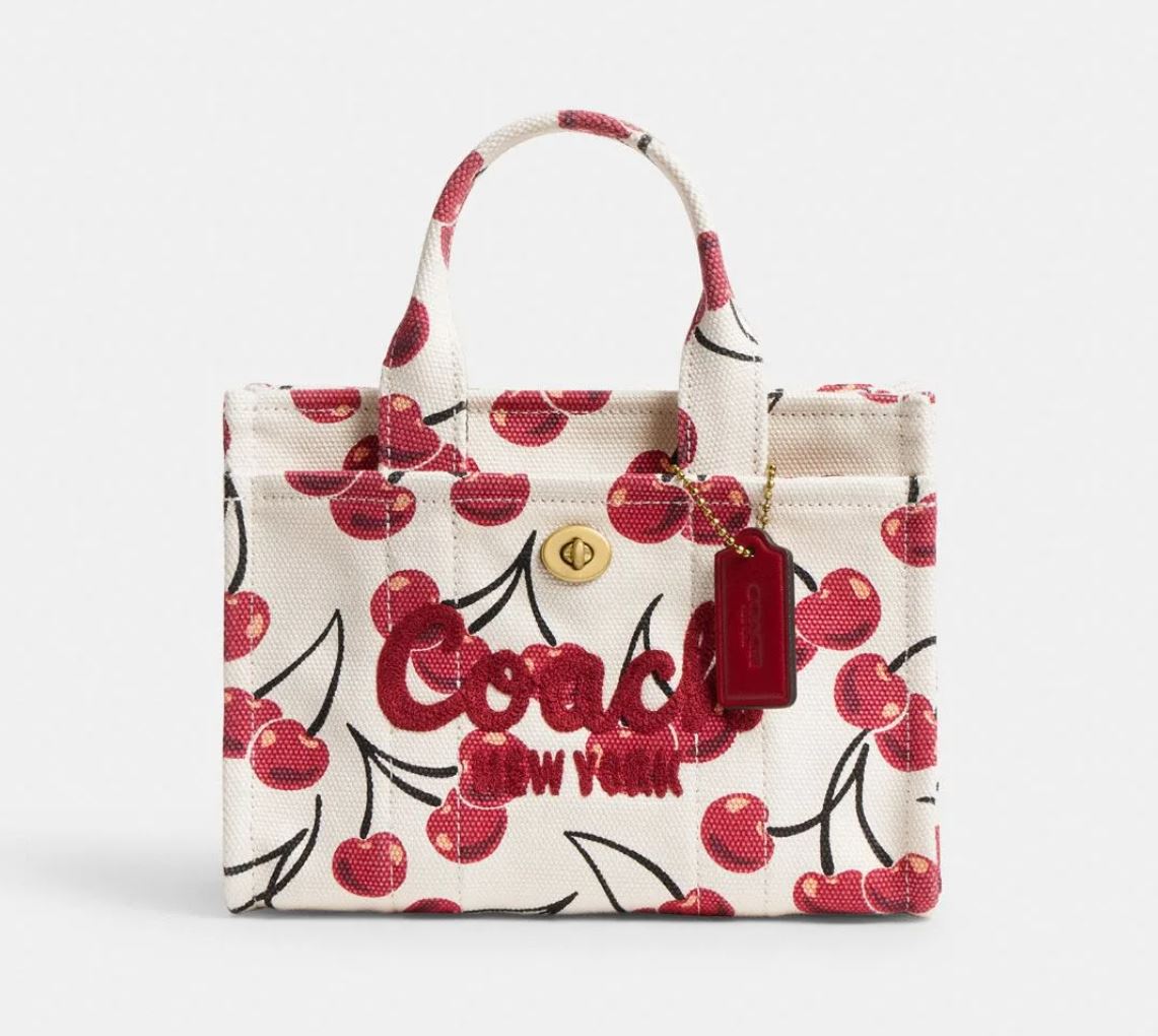 Cargo Tote Bag 20 With Cherry Print
