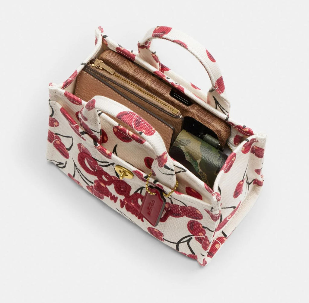 Cargo Tote Bag 20 With Cherry Print