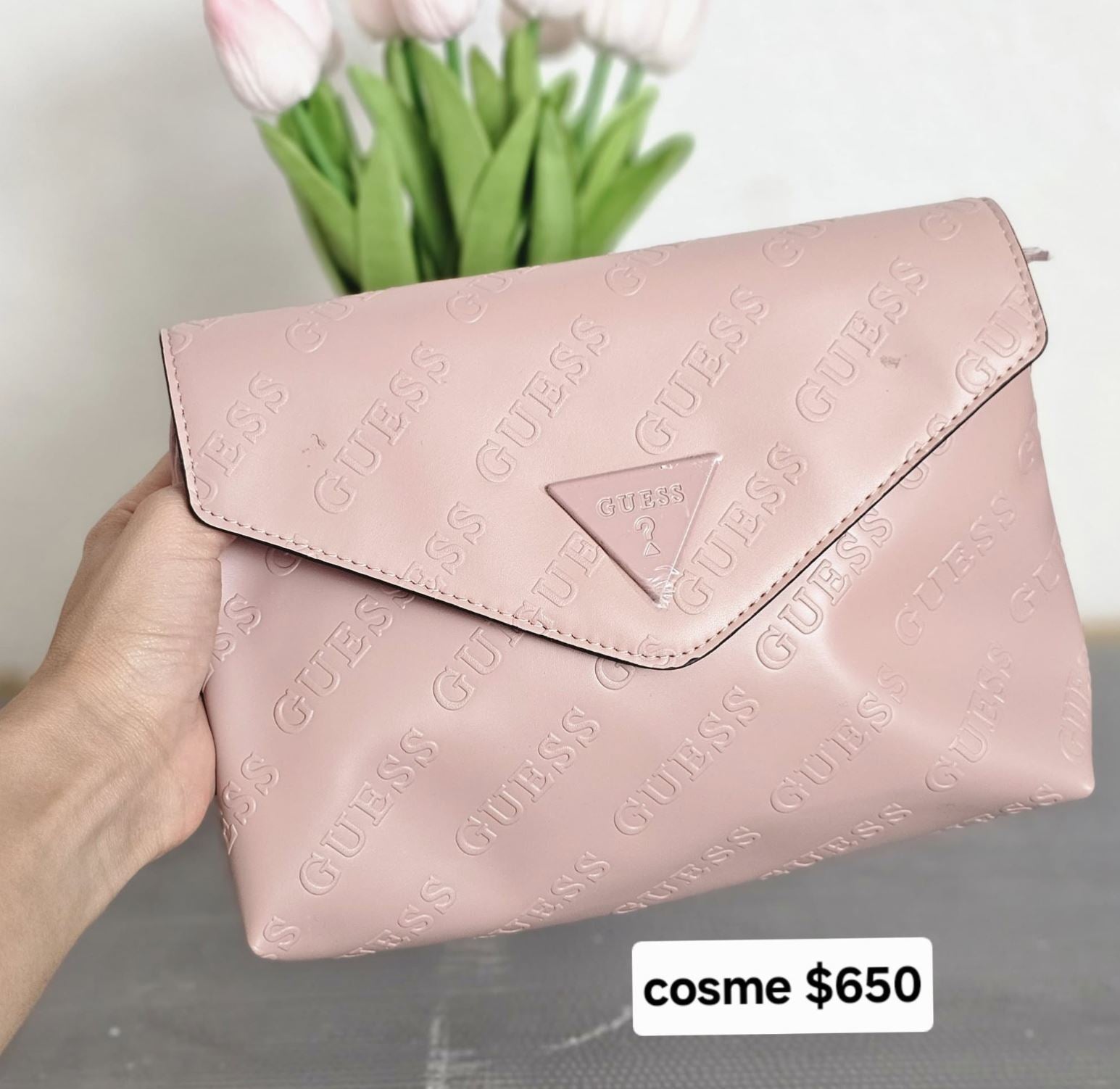 Cosmetiquera rosa guess