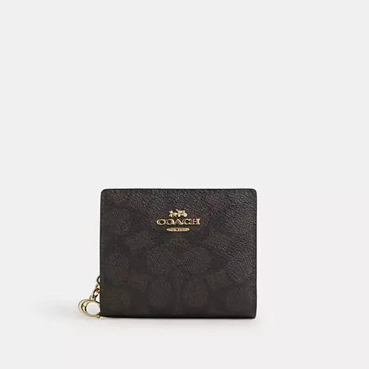 Snap wallet canvas monogram