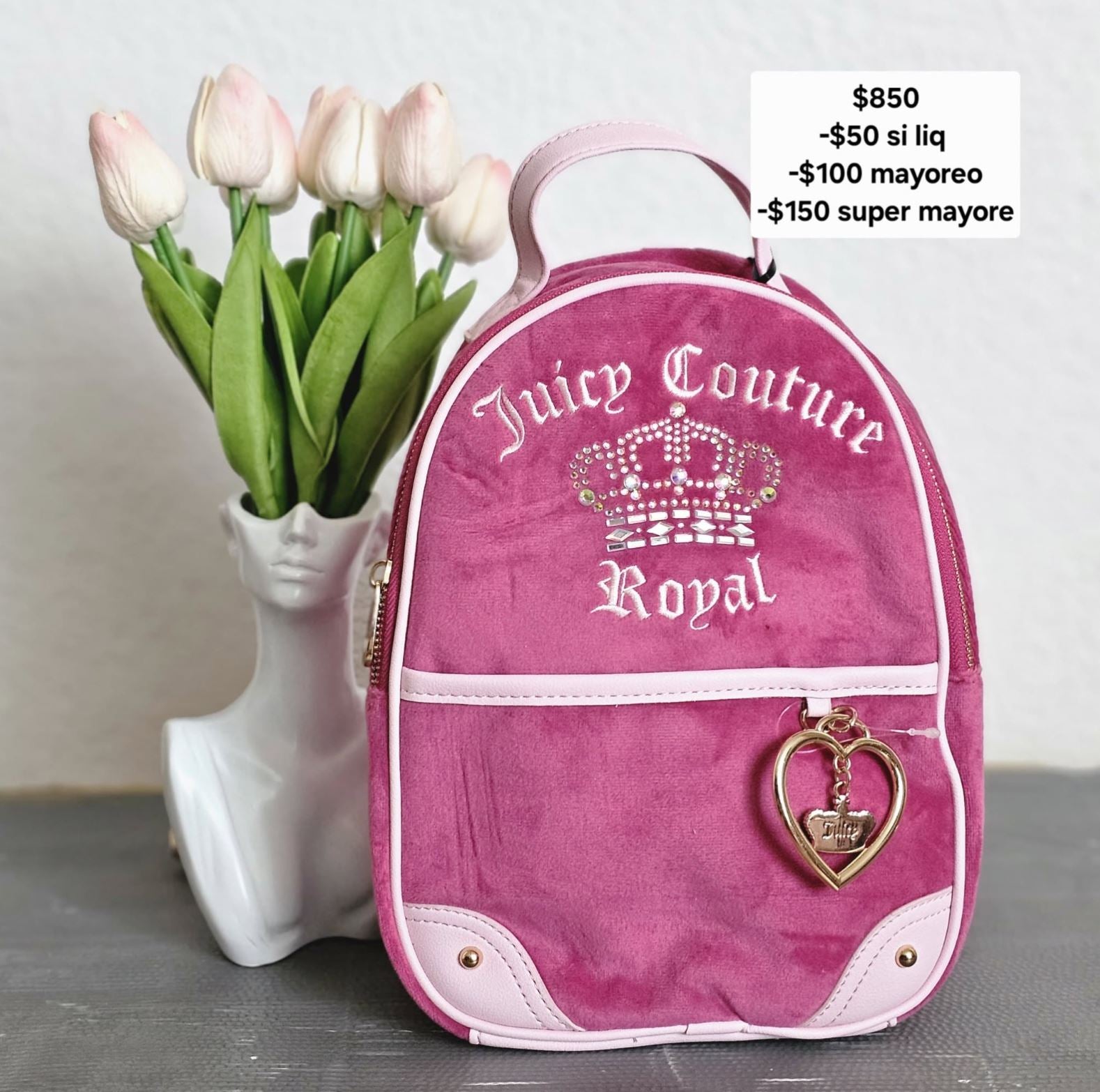 juicy mochila rosa