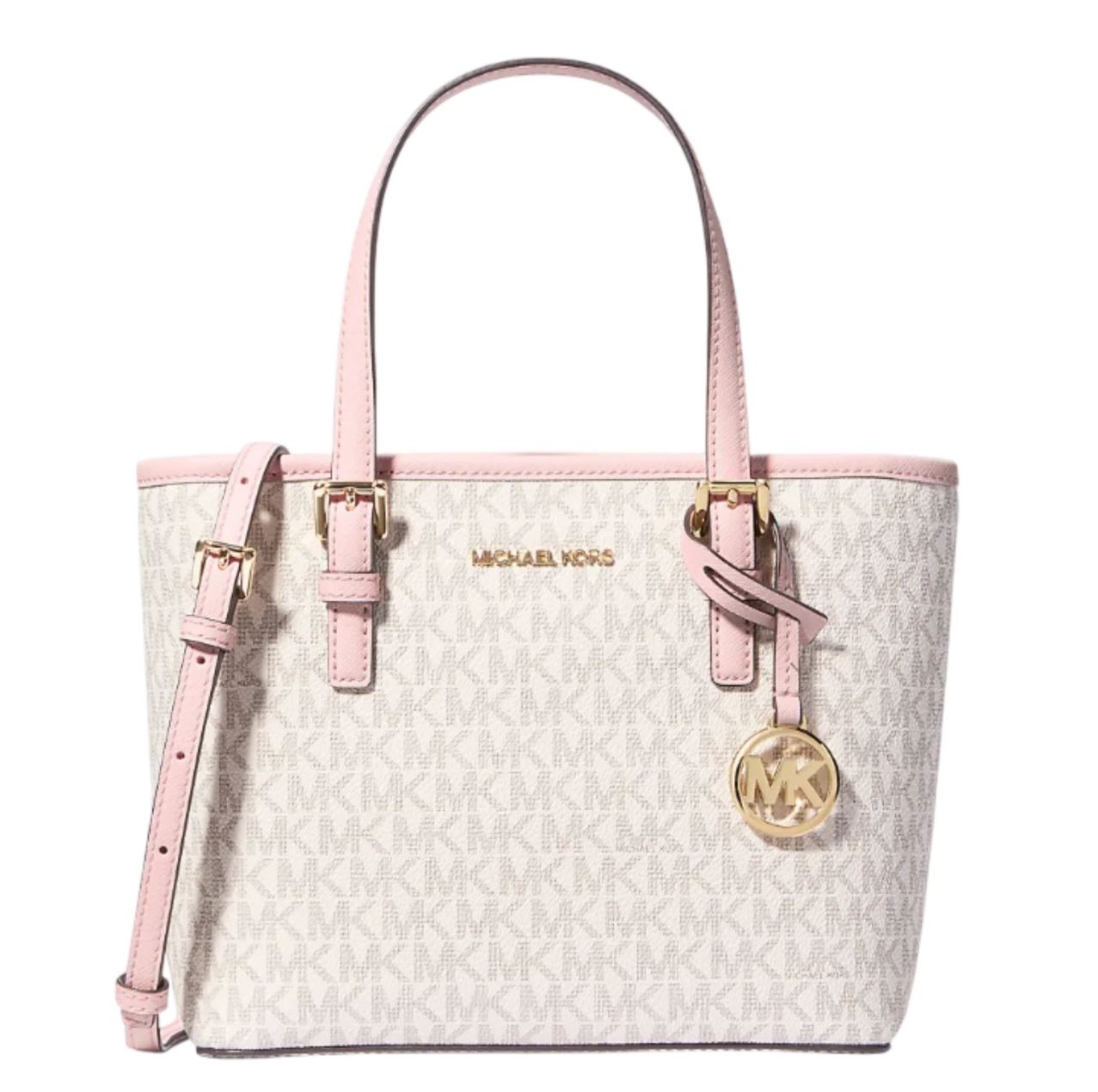 Bolso tote Jet Set Travel rosa monogram