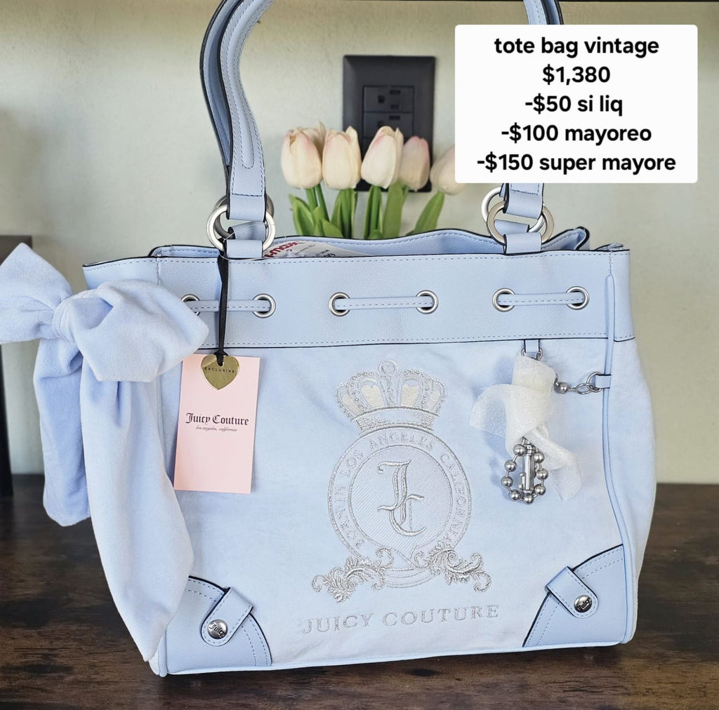 juicy tote azul vintage