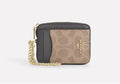 Zip card case canvas cafe